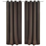Blackout Curtains with Metal Eyelets, 2 pcs, 135x175cm, Brown - Drape