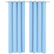 Blackout Curtains with Metal Eyelets, 2 pcs, 135x245cm, Turquoise - Drape