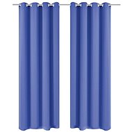 Blackout curtains with Metal Eyelets, 2 pcs, 135x175cm, Blue - Drape