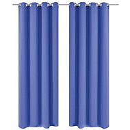 Blackout Curtains with Metal Eyelets, 2 pcs, 135x245cm, Blue - Drape