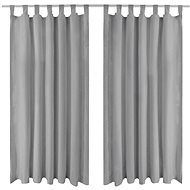 Micro Satin Curtains with Loops, 2 pcs, 140x175cm, Grey - Drape