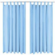 Micro Satin Curtains with Loops, 2 pcs, 140x245cm, Turquoise - Drape