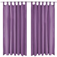 Micro Satin Curtains with Loops, 2 pcs, 140x175cm, Purple - Drape