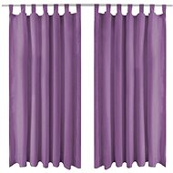 Micro Satin Curtains with Loops, 2 pcs, 140x245cm, Purple - Drape
