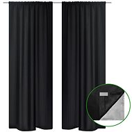 Blackout Curtains, 2 pcs, Double Layer, 140x175cm, Black - Drape