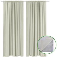 Blackout Curtains 2 pcs Double Layer 140 x 175cm Cream - Drape