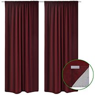 Blackout Curtains, 2 pcs, Double Layer, 140x175cm, Burgundy - Drape