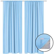Blackout Curtains, 2 pcs, Double Layer, 140x175cm, Turquoise - Drape