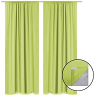 Blackout Curtains, 2 pcs, Double Layer, 140x245cm, Green - Drape