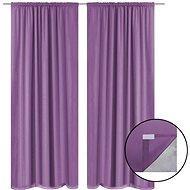 Blackout Curtains 2 pcs Double Layer 140 x 245cm Purple - Drape