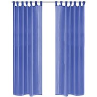 Voile Curtains, 2 pcs, 140x175cm, Royal Blue - Drape