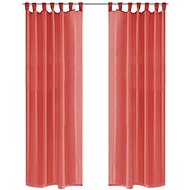 Voile Curtains, 2 pcs, 140x175cm, Red - Drape