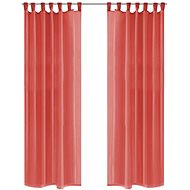 Voile Curtains, 2 pcs, 140x245cm, Red - Drape