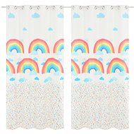 Children's Blackout Curtains with Print 2 pcs 140 x 240cm Rainbow - Drape