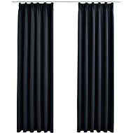 Blackout Curtains with Hooks 2 pcs Anthracite 140 x 225cm - Drape