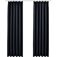Blackout Curtains with Hooks 2 pcs Anthracite 140 x 245cm - Drape