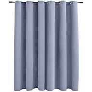 Blackout Curtain with Metal Rings Grey 290 x 245cm - Drape