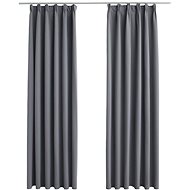 Blackout Curtains with Hooks 2 pcs Grey 140 x 245cm - Drape