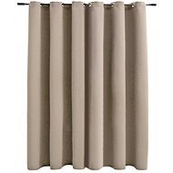 Blackout Curtain with Metal Rings Beige 290 x 245cm - Drape