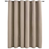 Blackout Curtain with Metal Rings Beige 290 x 245cm - Drape