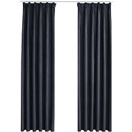 Blackout Curtains with Hooks 2 pcs Anthracite 140 x 225cm - Drape