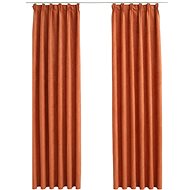 Blackout Curtains with Hooks 2 pcs Rusty 140 x 175cm - Drape