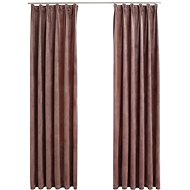 Blackout Curtains with Hooks 2 pcs Velvet Old Pink 140x175cm - Drape