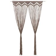 Macramé Curtain Taupe 140 x 240cm Cotton - Drape