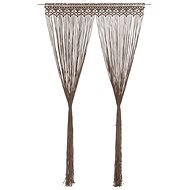 Macramé Curtain Taupe 140 x 240cm Cotton - Drape