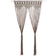 Macramé Curtain Taupe 140 x 240cm Cotton - Drape