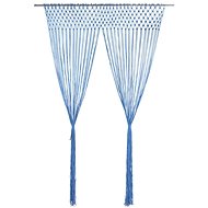 Macramé Curtain Blue 140 x 240cm Cotton - Drape