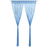 Macramé Curtain Blue 140 x 240cm Cotton - Drape