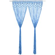 Macramé Curtain Blue 140 x 240cm Cotton - Drape