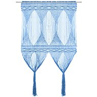 Macramé Curtain Blue 140 x 240cm Cotton - Drape
