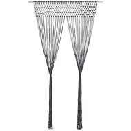 Macramé Curtain Anthracite 140 x 240cm Cotton - Drape