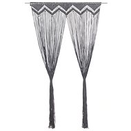 Macramé Curtain Anthracite 140 x 240cm Cotton - Drape