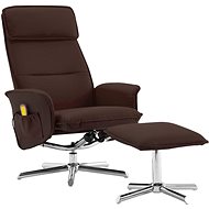 Massage reclining chair with brown faux leather footrest - Massage Chair