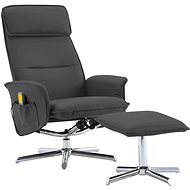 Masážní polohovací křeslo s podnožkou antracitové umělá kůže - Massage Chair