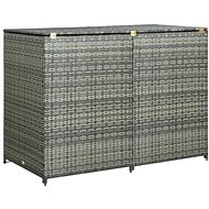 Shelter for Two Dustbins Anthracite Polyrattan 148x77x111cm - Bin Shed
