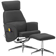 Massage reclining chair with anthracite faux leather footrest - Massage Chair