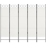 5-piece Folding Screen White 200 x 180cm - Room Divider