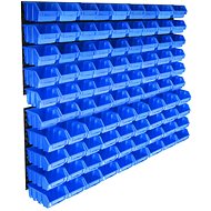 96-piece Set of Storage Bins with Wall Parts Blue - Storage Box
