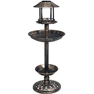 Decorative bird feeder with solar LED lights plastic - Bird Waterer