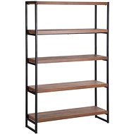 Knihovna se 4 policemi tmavé dřevo / černá CATHY, 182611 - Shelving Unit
