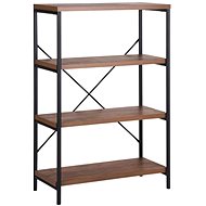 Knihovna se 4 policemi tmavě dřevo BRISBANE , 181632 - Shelving Unit