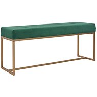 Lavice 120 cm zelená sametová - Lavice
