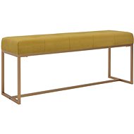 Lavice 120 cm hořčicová sametová - Lavice