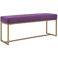 Lavice 120 cm fialová sametová - Lavice
