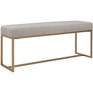 Lavice 120 cm šedá sametová - Lavice