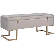Lavice s úložným prostorem 105 cm šedá samet - Lavice